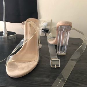 unbranded clear strappy heels